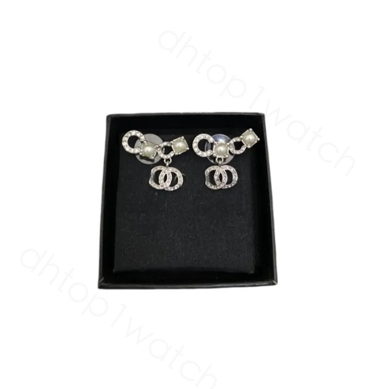 CC Earrings Designer Earrings For Women Luxury Jewelry Gold Silver Plated Rhinestone Double C Stud Dangle Hoop Earrings Vintage Fashion Designer Jew