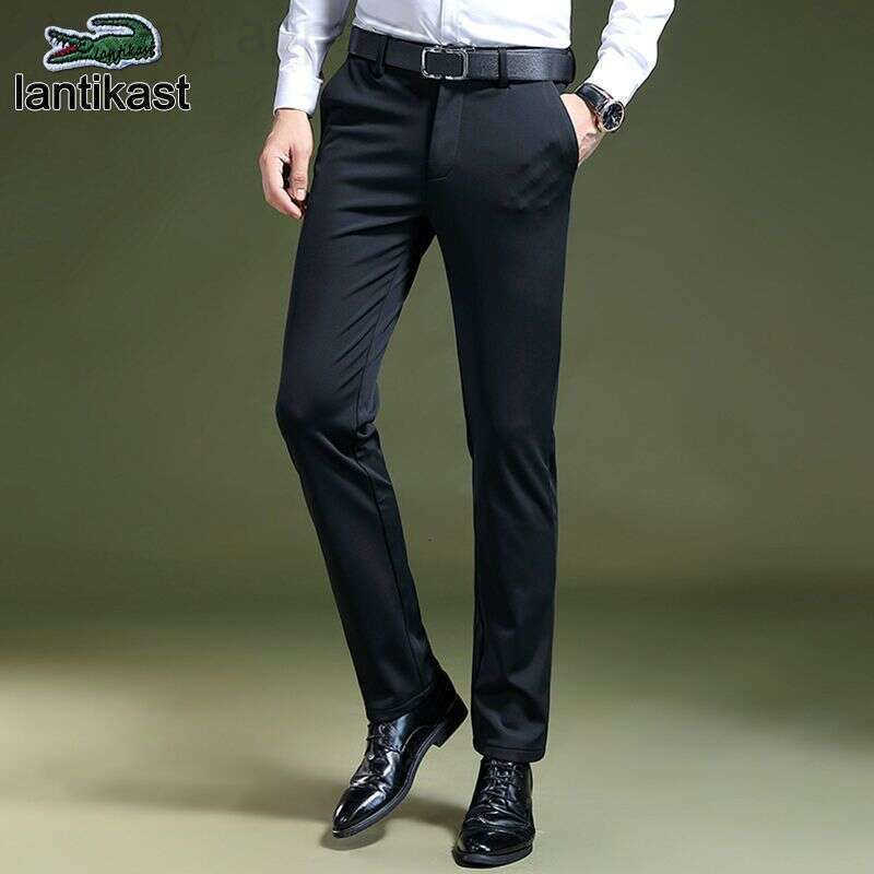 Noble designer hoodie Crocodile Summer Trend New Ice Silk Thin Breathable Mens Casual Pants Stretch LANTI KAST Business Trousers
