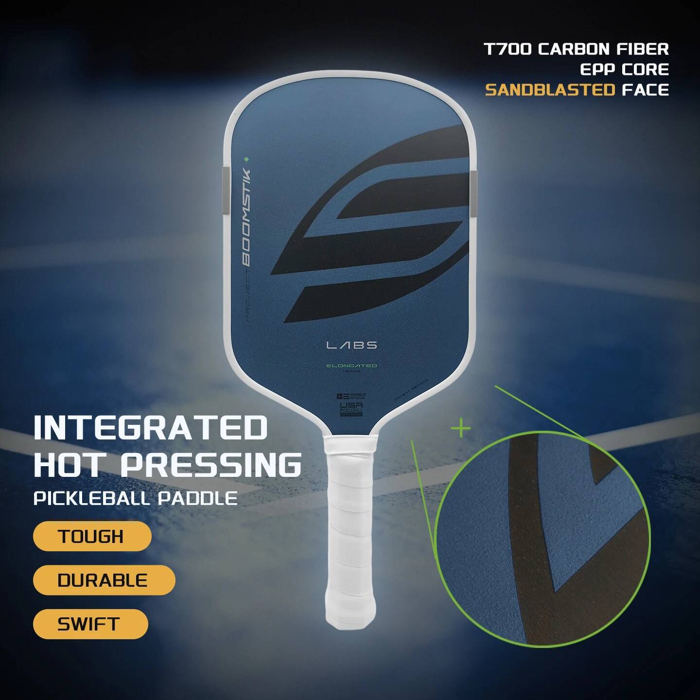 2026 New BOOMSTICK Gen5 T700 Carbon Fiber Pickleball Paddle outdoor 16Mm Epp+Eva Foam Sandblasted Surface For Increased Friction J260721 Free Shippi