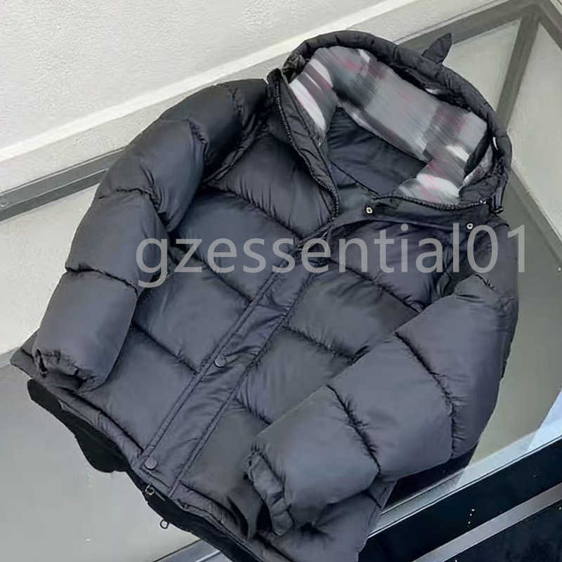 bvurberrymen Puffer Jacket Designer Mens Coats Vintage Check Hooded Short Down Jacke Luxury Retro Drawstring Hood Unisex Zip Warm Autumn Winter Oute