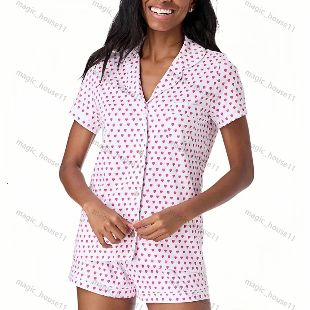 Pigiama da donna con stampa di scimmie, camicia a maniche corte, pantaloncini, abbigliamento da casa per Natale, Ringraziamento, relax quotidiano 10