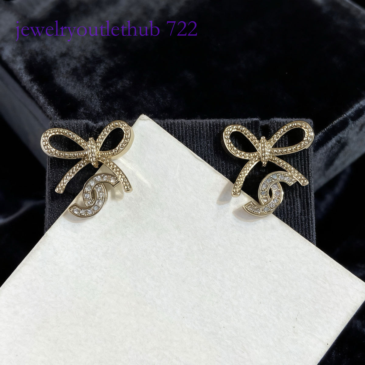 Designer Jewelry cc earrings Braided Bow Pendant Earrings Are Fashionable Versatile High-End Light And Elegant