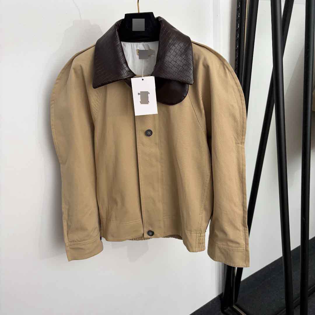 Desigenr 2026 New plaid woven patchwork PU leather lapel long-sleeved jacket coat Luxury Women's Jackets Milan Runway Star Same Style 1390
