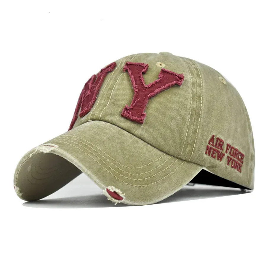 Baseball Cap Summer outdoor Mens Baseball For Women Cap Washed Cotton Soft Top Hat Big Letters NY Embroidery Casquette Unisex Sports x1