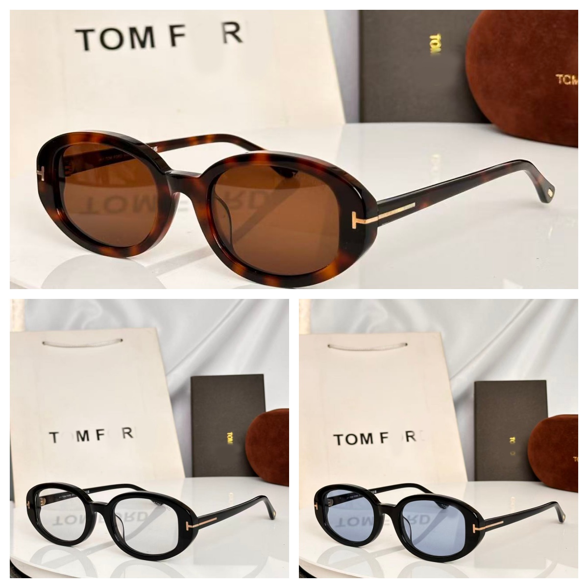 Designer sunglasses for woman FT1368 T The letter glasses Oval women anti-radiation 2026 New style UV400 Polarized lenses men retro eyeglasses