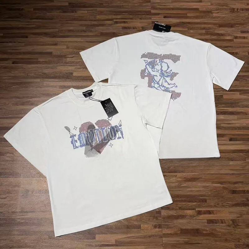 Mixed Emotions Shirt Rhinestone Designer Y2k Graphic Tee Summer Loose Fit Campus Fashion Shirt Casual Shirts Hip Hop Mixed Emotions Shirt 318