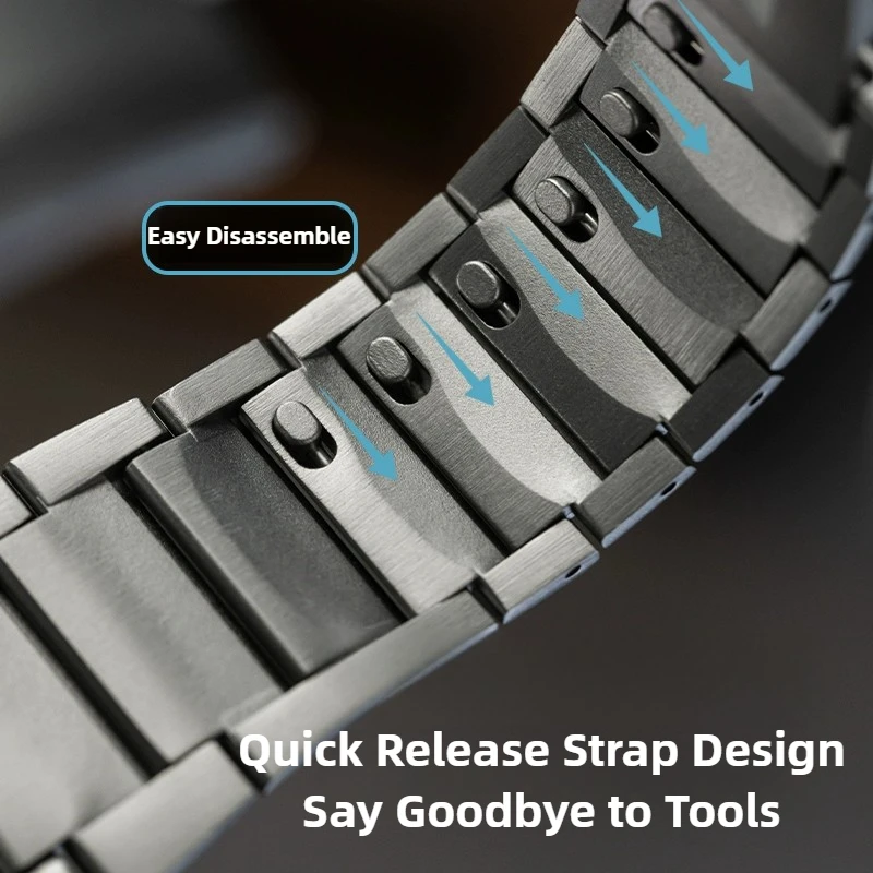 Luxury Stainless Steel Watch Strap for Band 49 46 45 44 42 41 40 38mm Quick Release Bracelet iWatch Series 11 10 SE Ultra 9 8 7 6 5 4 3 2 1 Wristban