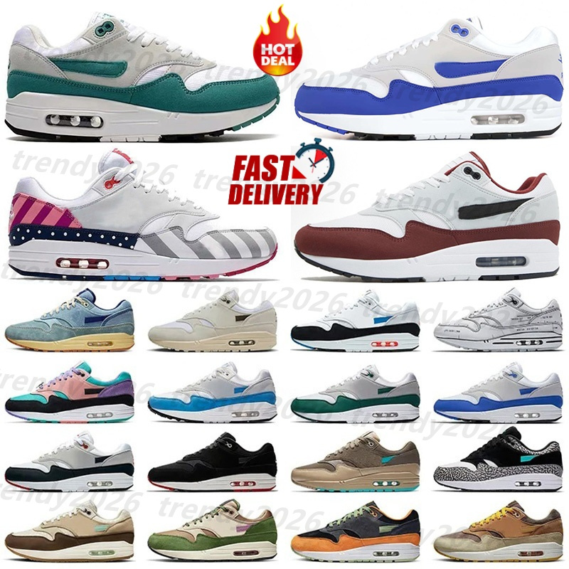 2026 New 87 Women Men Running Shoes 1 x Concepts Far Out Heavy Mellow 87s Blueprint La Ville Lumire Wabi-Sabi TS Saturn Gold Baroque Brown size 36-4