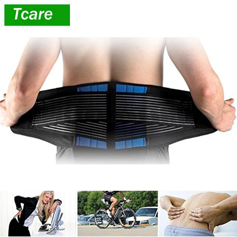 Tcare Adjustable Neoprene Double Pull Lumbar Support Lower Brace Pain Relief Waist Band S-6XL Plus Size Unisex Back Belt Lumbar 260722BJ