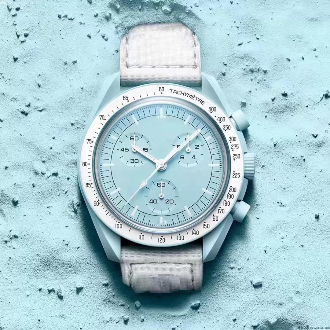 Bioceramic Planet Moon Quarz Watch Mission To Mercury 42mm Full Function Chronograph Luxury Mens couple joint name Wristwatches Moonshine Neptune mo