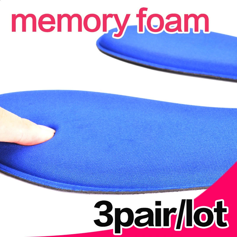3 Pair Slow Rebound Memory Foam Insole For Men And Women Sports Ventilation Shock Absorption Odor Absorption Sweat Absorption 260721
