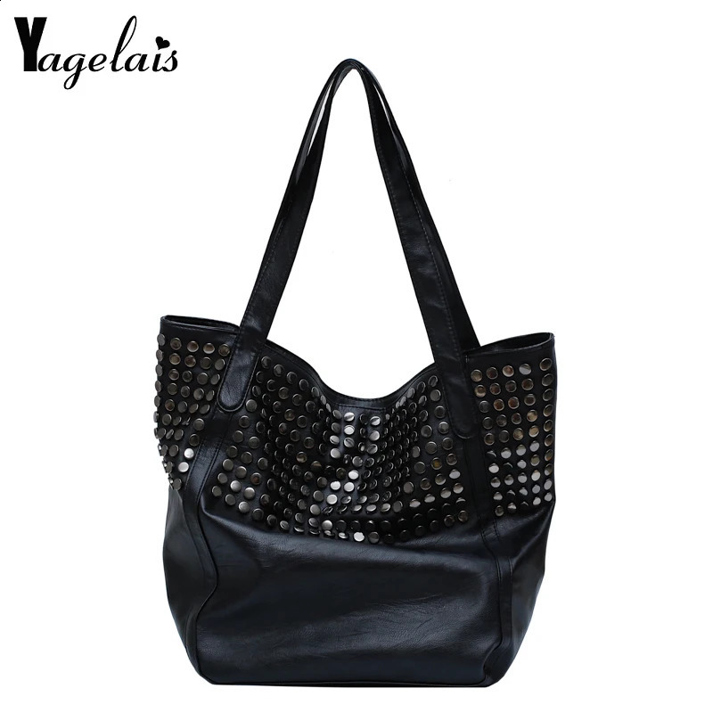 Arrival Fashion Womens Korean Version Of The Artificial Leather Rivet Chain Foldable Shoulder Bag Messenger Bag Large 260721