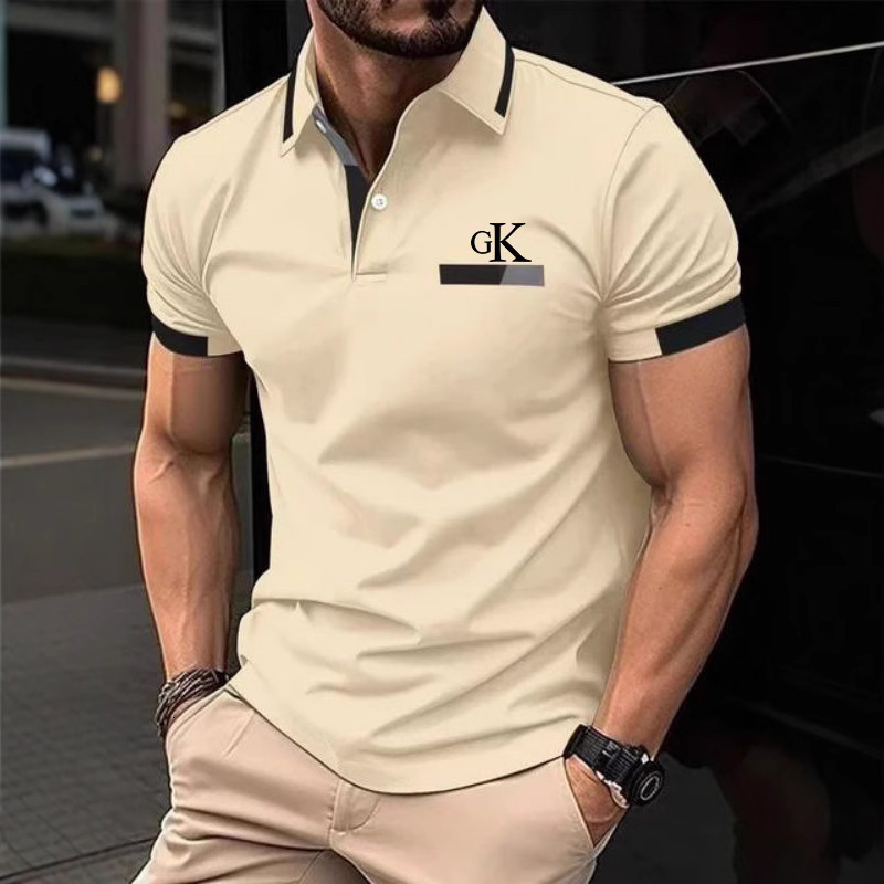 Essential Polo Shirt D Digital Print Fashion Letter POLO Loose Size Quick Dry Turn Down Collar T