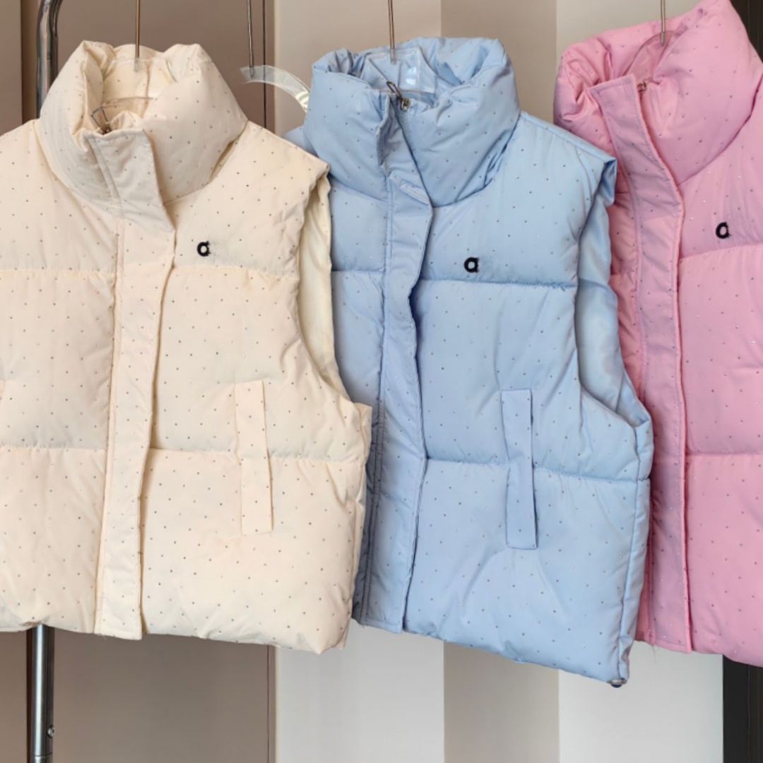 Winter Women's Sleeveless Vests Multi-color Fashionable Casual Loose Thicken Jacket Coat Commuting Warm Stand-up Down Vest