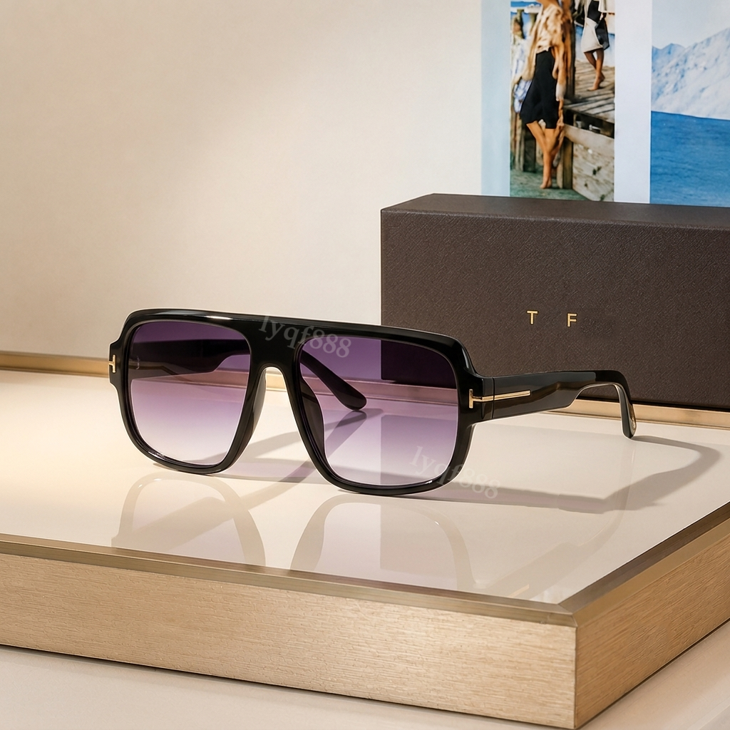 Men Women Optical Sunglasses Square Acetate Frame Turner Glasses Casual Style Outdoor Blue Light Lens Anti Radiation Glasses