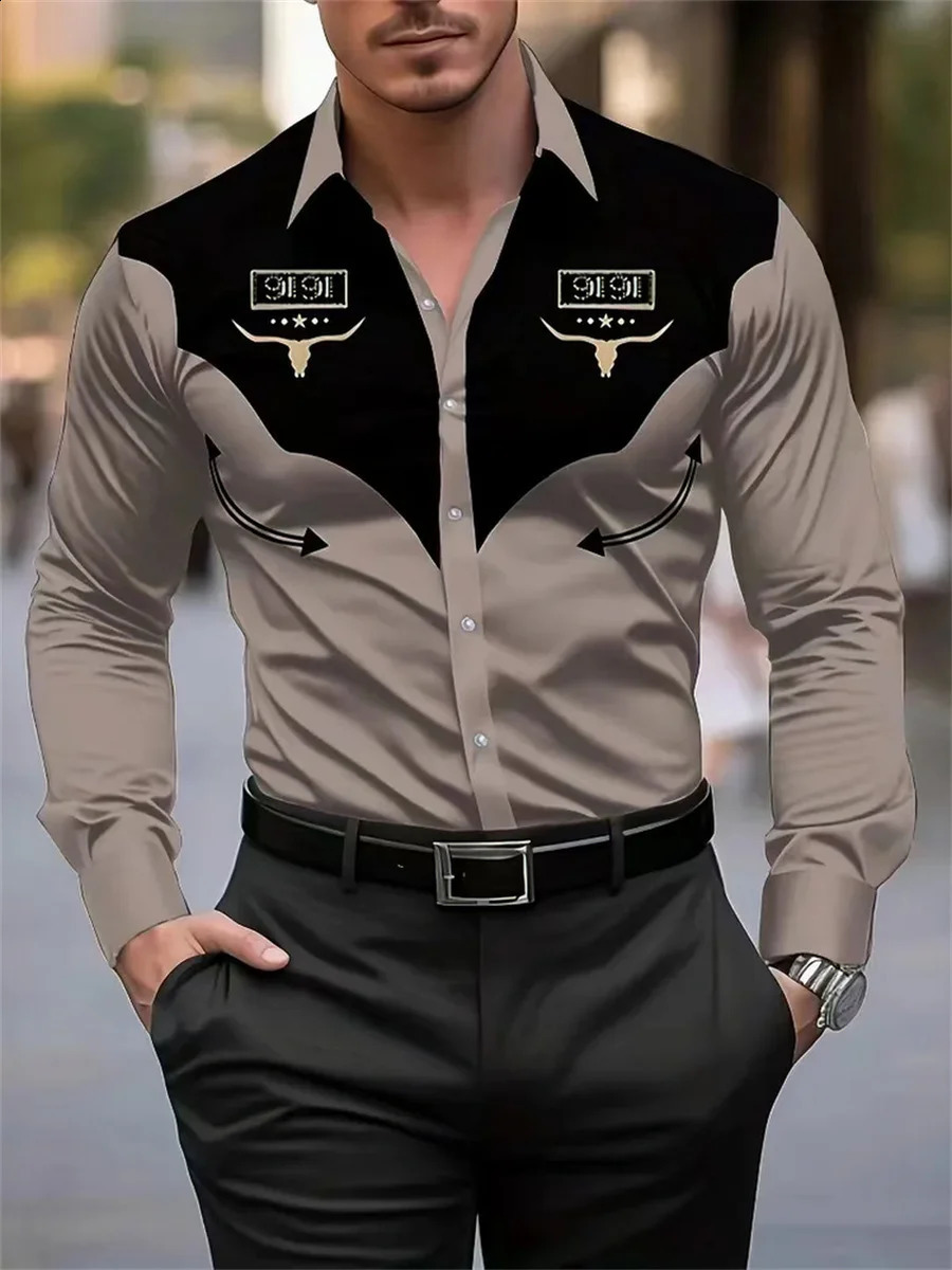 Mens shirt long sleeve casual retro striped denim style fashion n mens top breathable button 260713BANJIA