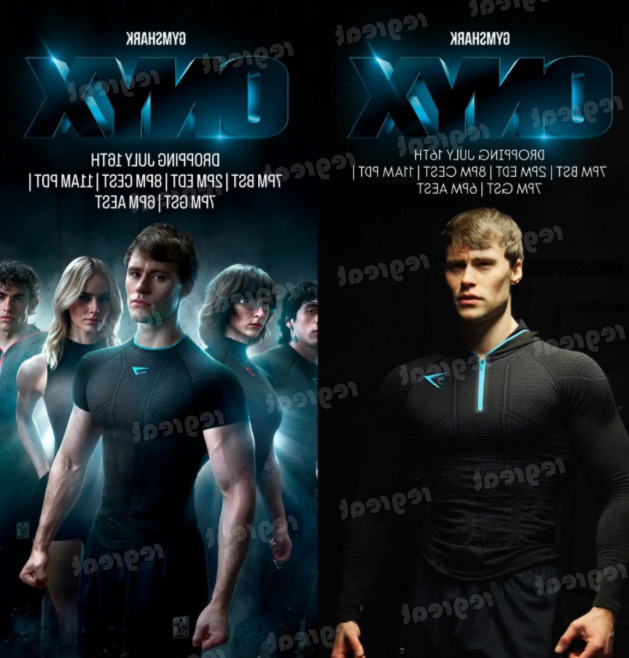 26 GYM sharkes set mens Training Long-Sleeve Men's Hooded Base Shirt ONYX5.0 Onyx High-Elasticity Cycling Fitness GYM sharkes mens set short T-