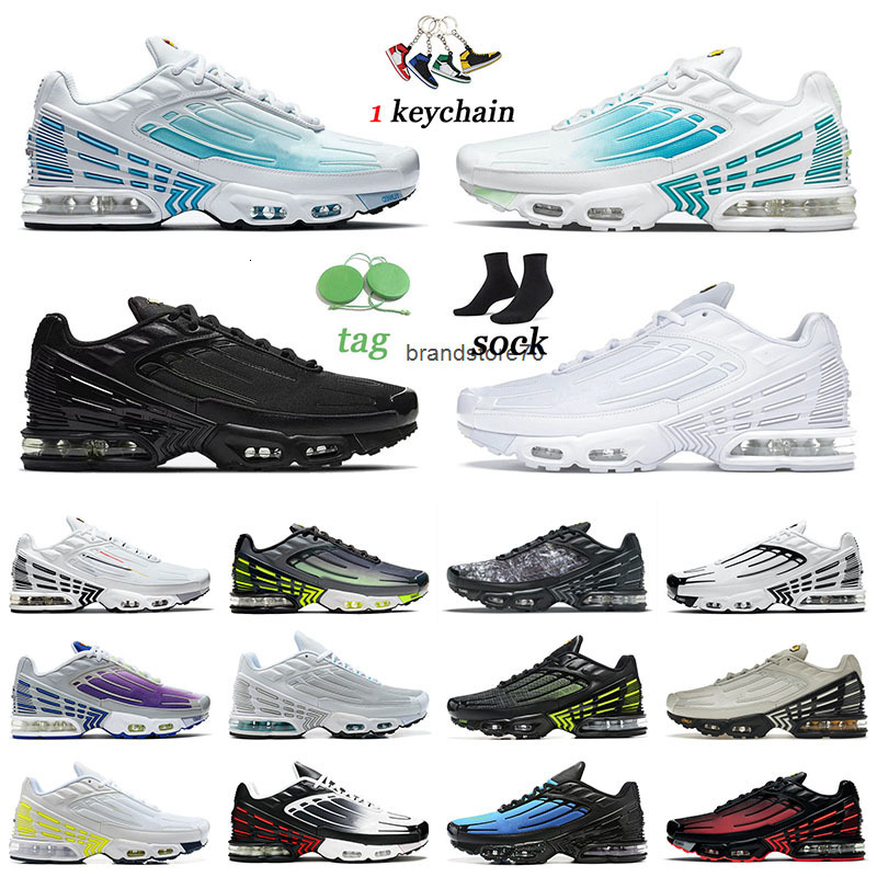 2026 Top quality TN 3 Running Shoes Men Sneakers Runners Aqua Volt Black White Laser Blue Multi Neon Bone Black Ghost Green Purple Nebula Trainers S