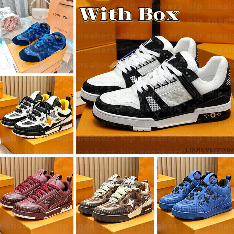 Top Qualité Designer Skate Chaussures Baskets Hommes et Femmes Baskets Casual Running Lacets Low-top Sport Respirant Noir Blanc Avec Boîte