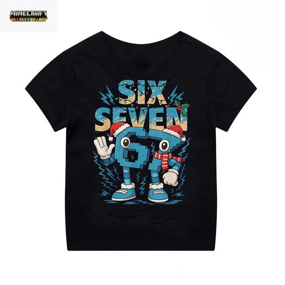 Steal A BrainRot Cotton Children T-Shirt Funny Gamer Boys T-Shirt 67 Six Seven Cartoon Italian Brainrot Kids Y2k Baby Tee L260723SSET