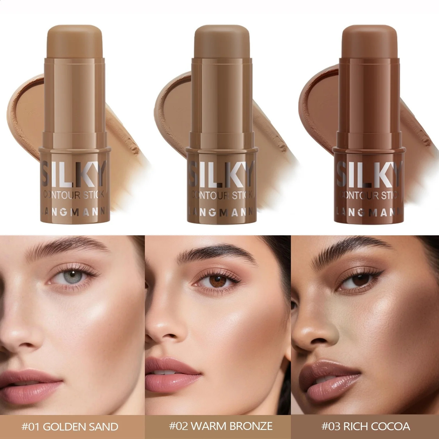 1Pc Multi-purpose Contour Stick Natural Matte Highlighters Nose Shadow Cream Lasting Contouring Bronzer Face Makeup Cosmetics 260723BJ