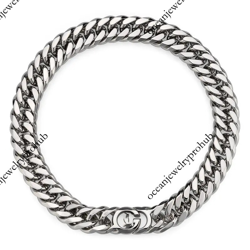 Designer Gucl Necklace New Double G Interlocking Magnetic Necklace Men's Cuban Bracelet Hot Selling Hip Hop Personality Domineering Trendy gg