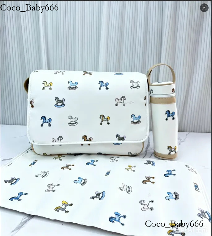 Kids Designer Waterproof Mom 3 Set Baby Zipper Brown Plaid Print A55v5 Diaper Bag 2026
