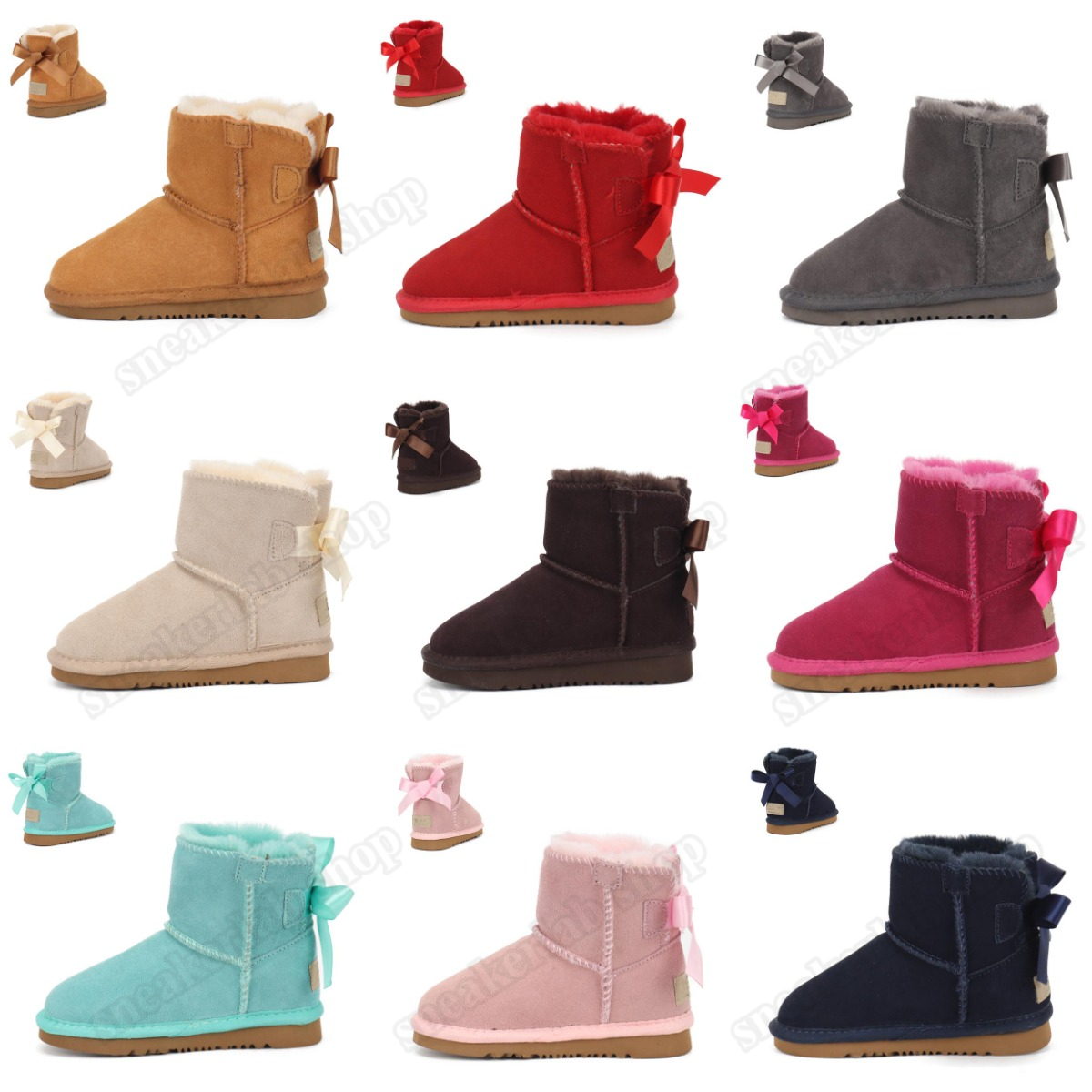 Designer Mini Kids Boots Boys Girls Snow Boot Golden Star Tasman Slippers Tazz Slipper Platform Short ChildrenFur Sheepskin Sand Mustard Seed Chestn