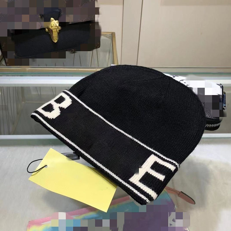 Black BB knitted hat Luxury Fashion Designer Classic Beanies Men Knitted Hats Skull Caps Outdoor For Women Uniesex Winter Beanie Black Red Bonnet