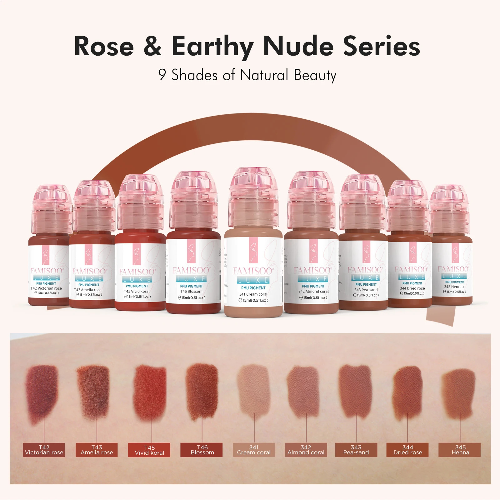 15ML Luxe PMU Pigment Europes -selling 9 Colors Lip Tattoo Ink For Semi Permanent Makeup Nano Lips Microblading Pigment 260723
