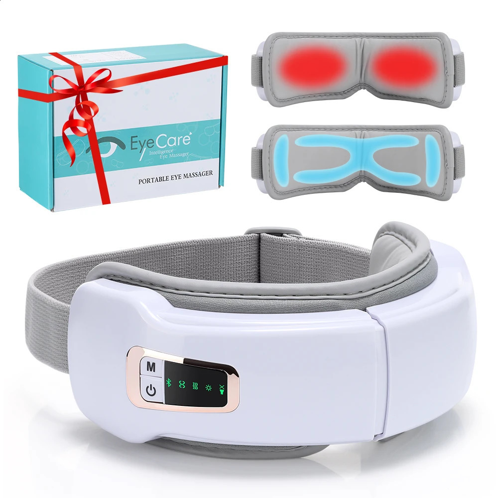 Foldable Eye Massager with Music Vibration Airbag Compress - Relaxation Aid for Eye Strain Dry Eye Improve Sleep Quality 260722
