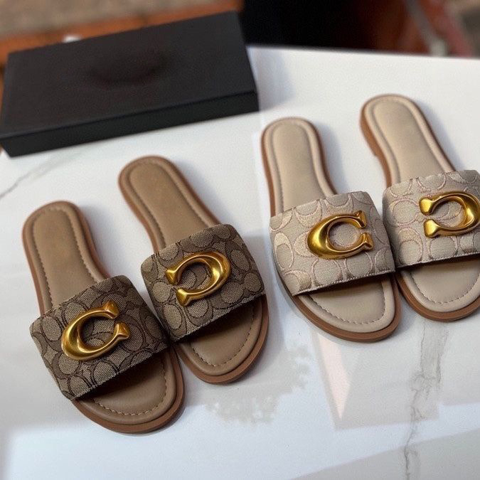 avec boîte pantoufles pour femmes diapositives sandales de luxe chaussures décontractées plates pour femmes de créateur