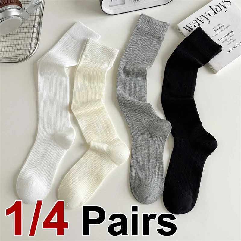 14 Pair Summer Plain Casual Cotton Long Socks Breathable Hollow Mesh Thin n Fashion Sweet Style Stacked 260721banjia