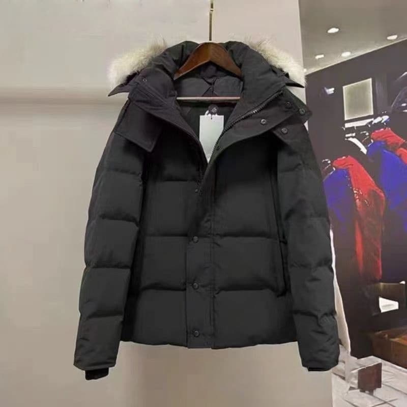 Brand new designer luxury down classic warm large fur hoodie high quality thick fashionable hooded jacket winter sports coat