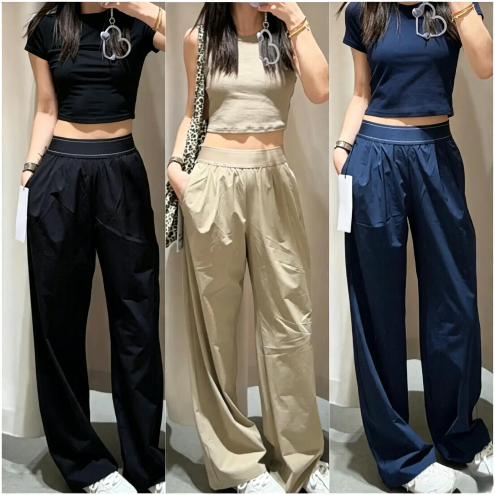 Women's Designer Yoga Sports Pants Womens long sleeve shirt High-Waist Full-length Dance Studio Trousers Shorts Straight-Leg leggings Yoga Swea