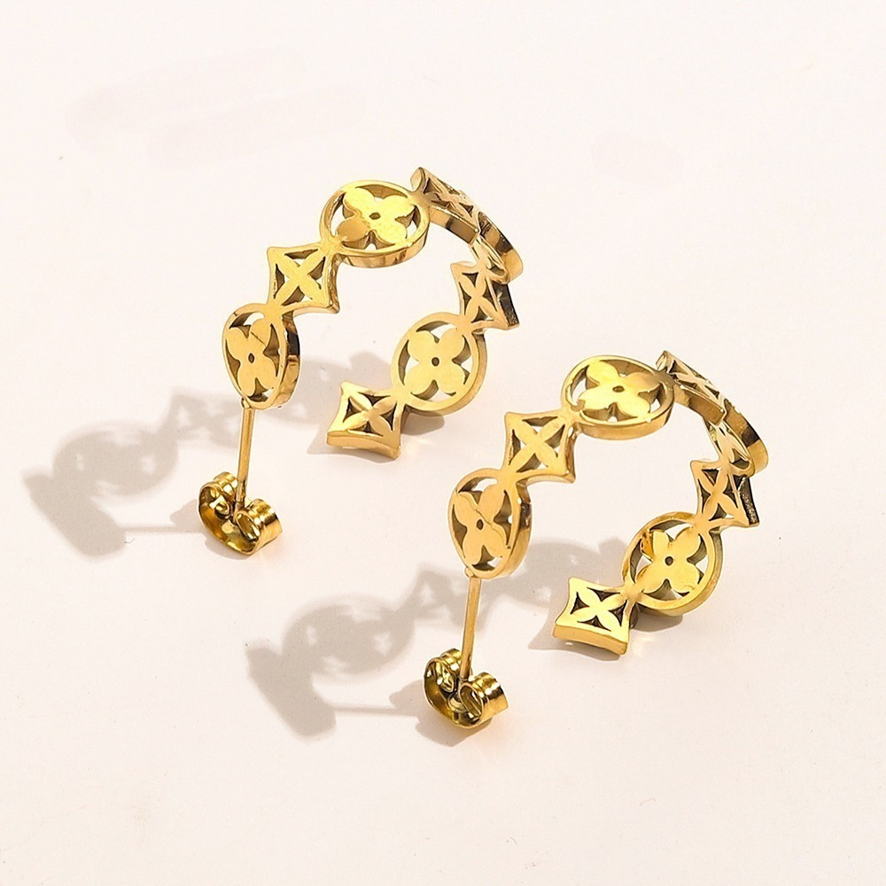 Fashion Designer Stud Earrings Brand Diamond Earrings Fashion Trendsetter Lady Hoop Earrings Jewelry Accessories Gifts