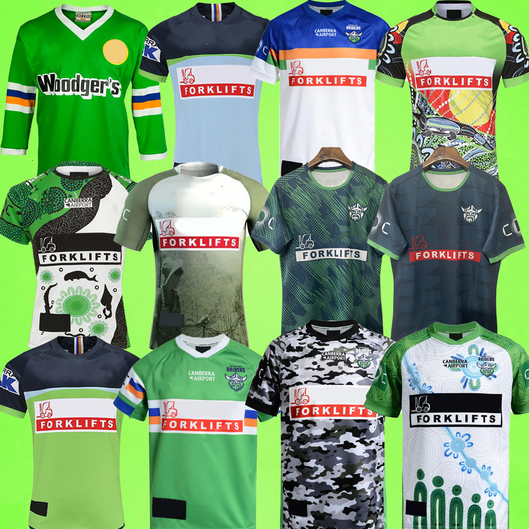 New + Retro 2025 2026 2027 Men's home away Rugby jersey Pre Match Shirts T 25 26 Training uniform S-5XL green Canberra RaidersRaiders Polo