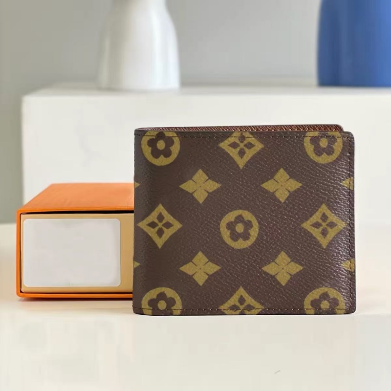desinger wallet Unisex Thin Bifold Leather Wallet For Men Women High End Multi Slots Short Coin Purse Portable Daily Card Holder 2026 New