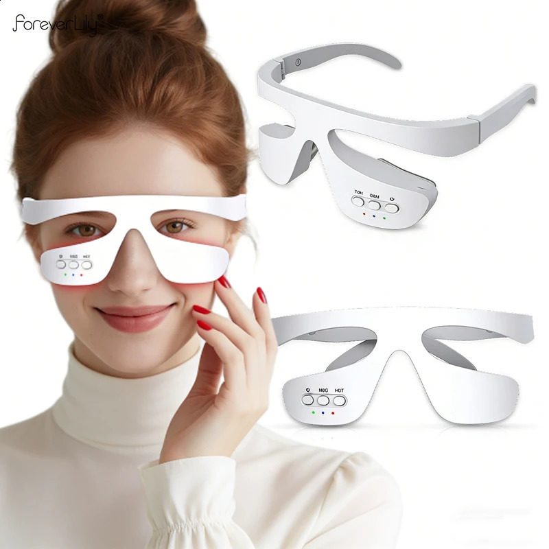 Smart Eye Massager 3D Red Light Eye Fatigue Dark Circles Relaxing Under-Eye Glasses Massage Beauty Machine 260722