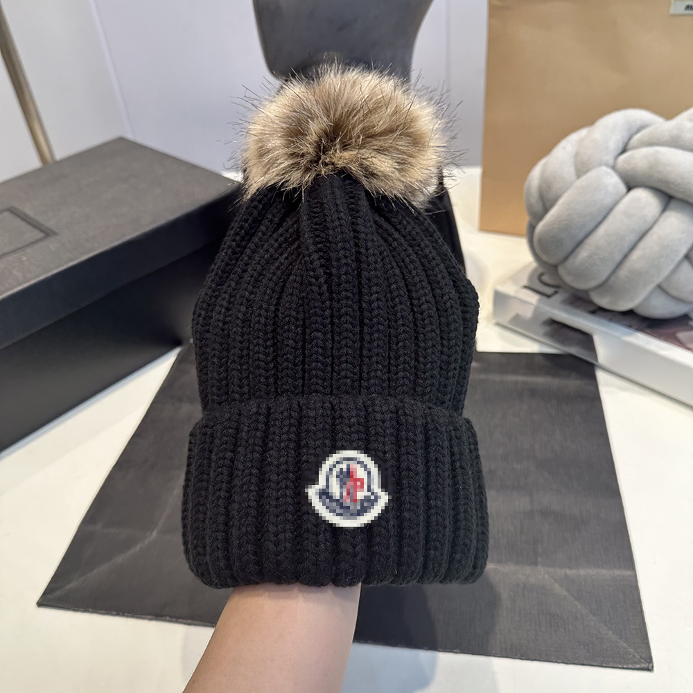 MoMMcler Beanie Hat Luxury Designer Fashion Knitted Hat 2026 Autumn/Winter Warm Black Cold Hat