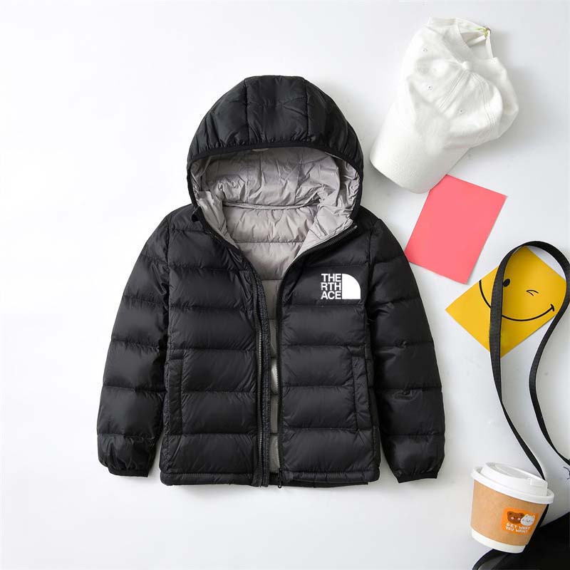 Lightweight Hooded Puffer Jacket for Kids Horizontal Quilted Stitching Zip Up Outerwear Available in Multiple Solid Colors Casual Coat With Side Poc