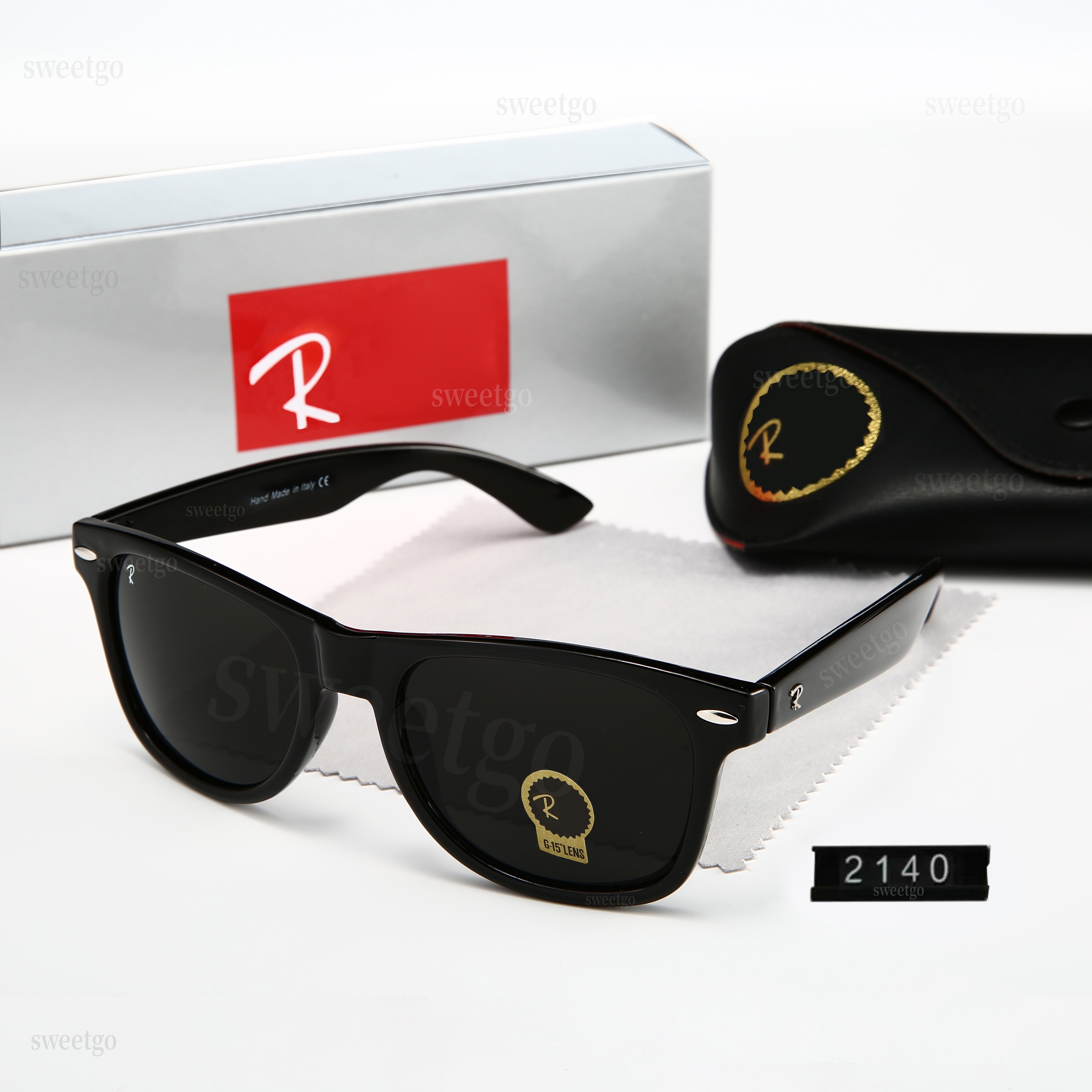 Fashion Sunglasses G-15 Lens 2140S Acetate Square Glasses Vintage Luxury Designer 4165S Justin Shades Eyewear For Men Women Sun Glasses With Box