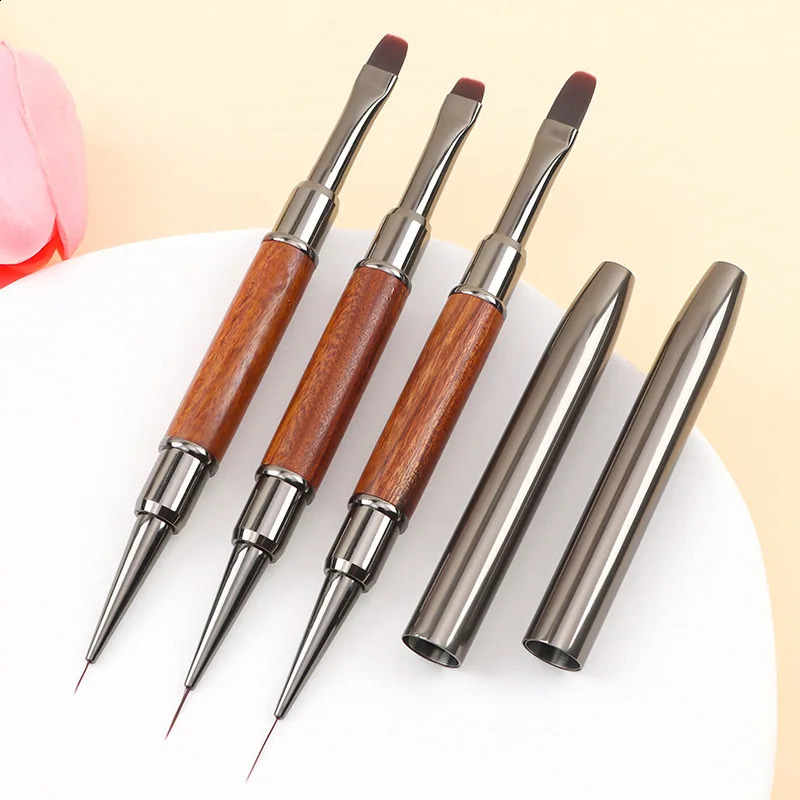 Double-end Nail Pen Brush Glue Po Pen UV Gel Liner Brush Dual End Acrylic Nail Art Painting Manicure Brushes Tool 260722
