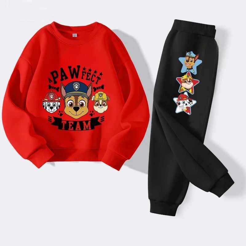 2026 New PAW Patrol Boys Casual Hoodies Sets Cartoon Printed Childrens cologne perfume Pullover Long Pant Two Piece Suit Autumn Spring Kids Sweatsui
