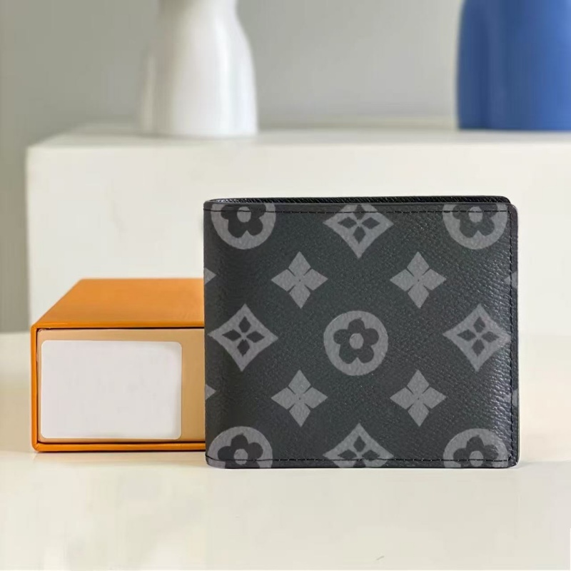 2026 New desinger wallet Men Short Bifold Wallet High End Leather Multi Card Slots Thin Coin Purse Unisex Money Clip Card Holder For Daily