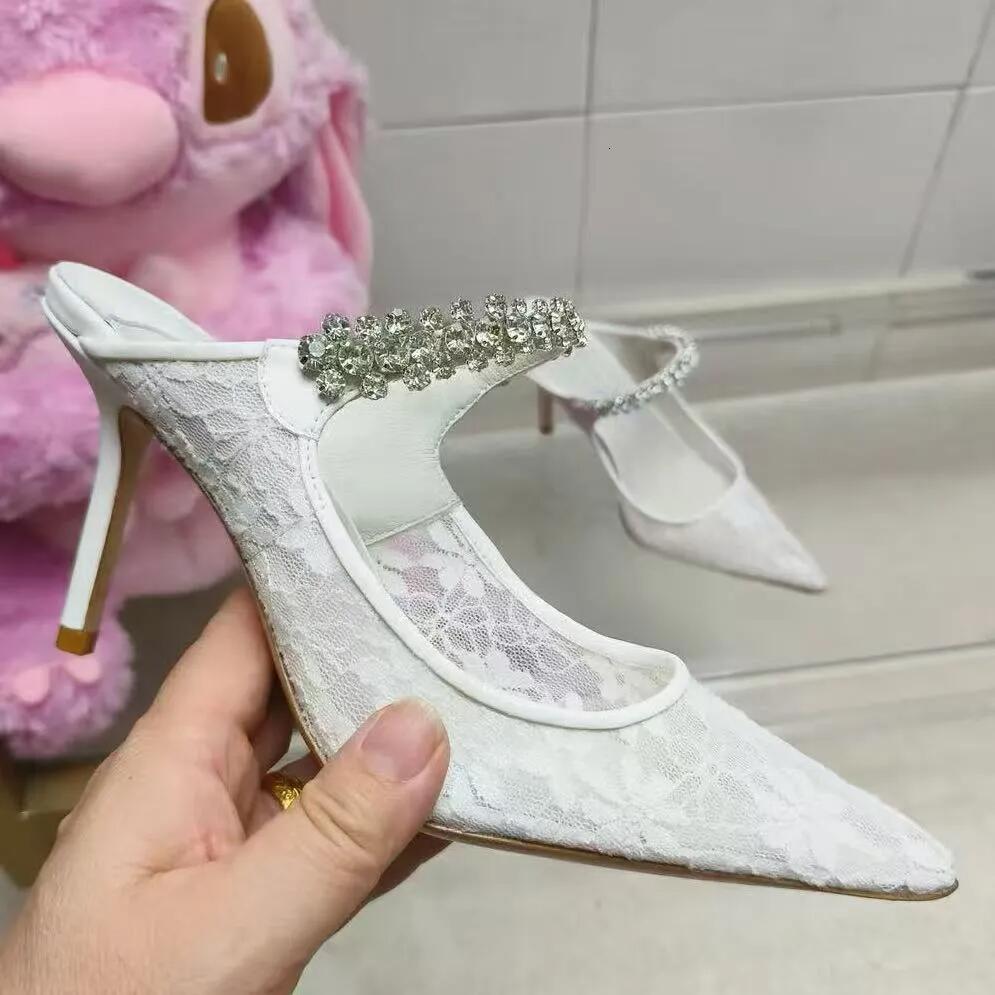 Designer Luxury Womens Bling Crystal High Heel Shoe Silver Slingback Point Toe Gold Accent Fashion Formal Party Night Spring Casual Footwear Comfort