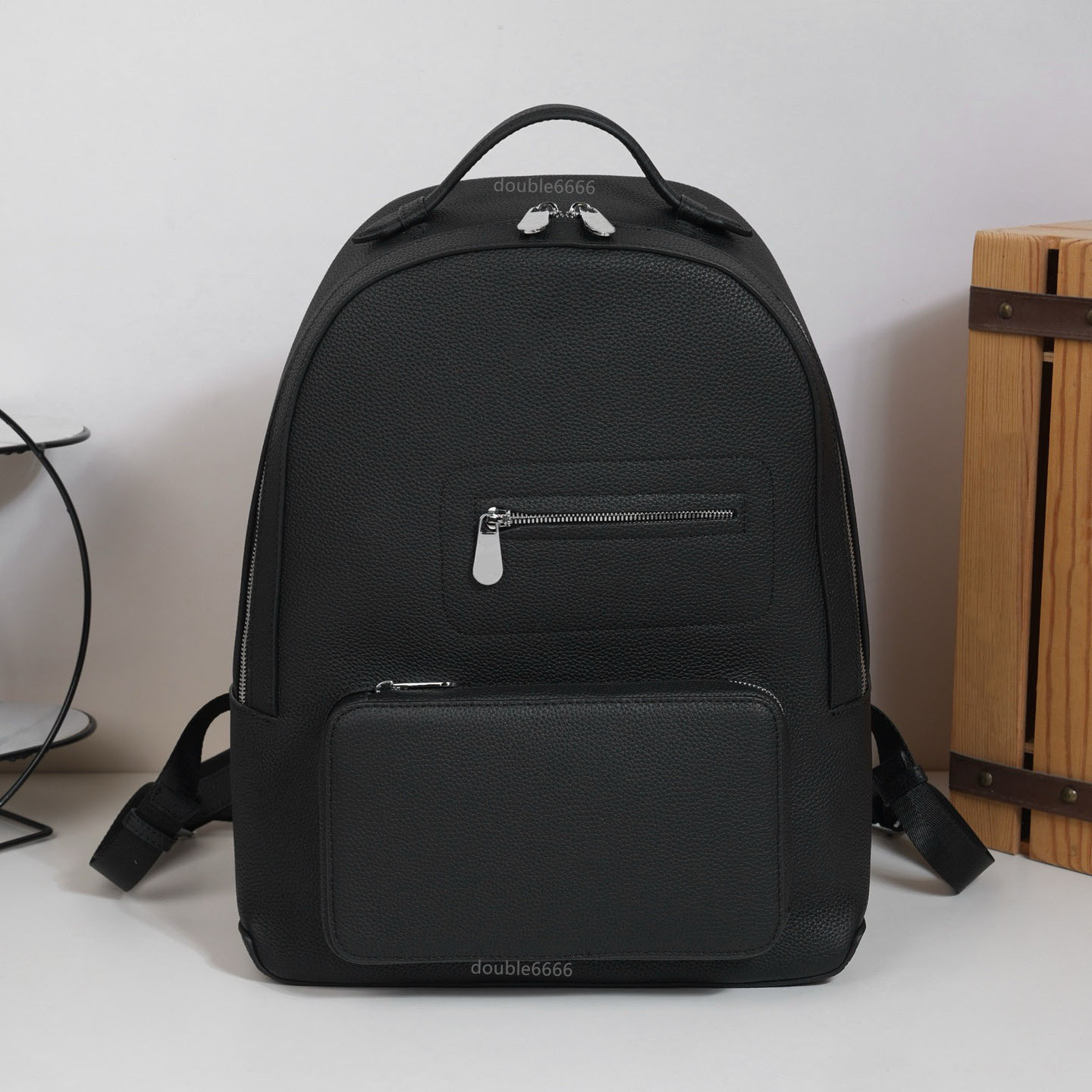Designer New Genuine Leather Men's Backpack Black Business Laptop Bag Book Bag Luxury cowhide Messenger Bag Work Bag Fashion Shoulder Bag Cross