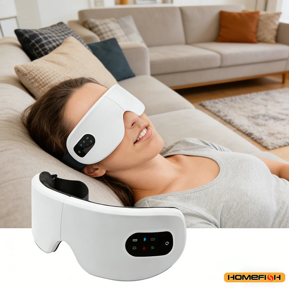 All-in-One Bluetooth Eye Massager with Vibration Smart Mask with Wireless Charging for Eye Care 260722