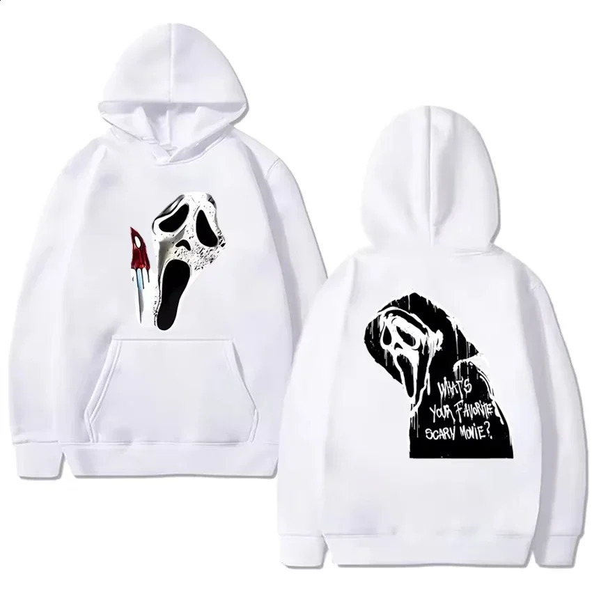 in gothic Double Sided printed streetwear Men women VI Ghostface Graphic Hoodie Unisex Fleece Long sleeve Sweatshirts 260723