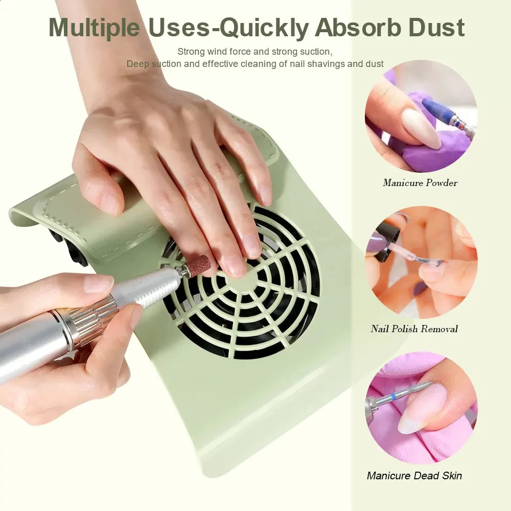 Professional Nail Dust Collector Vacuum - Low Noise Manicure Dust ctor with Strong Suction Fan for Nail Salon Home Use 260722